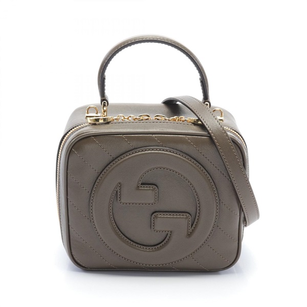 GUCCI Blondie Top Handle Hand shoulder crossbody bag 744434 leather Brown Used