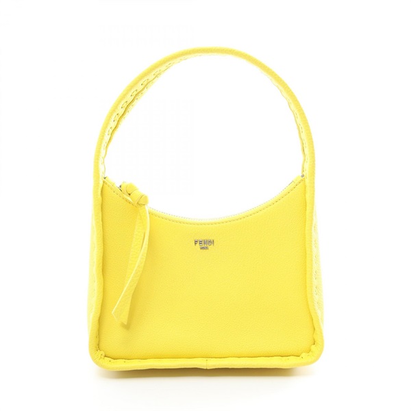 FENDI Small Fendssence Hand bag 8BS094 leather Yellow Used