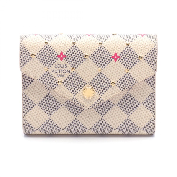 LOUIS VUITTON Portefeuille Victorine Damier Azur Tri-fold wallet N64614 used