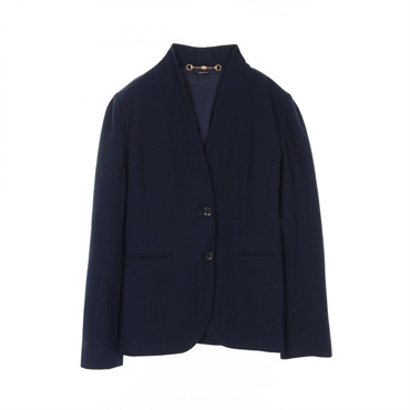 GUCCI tailored jacket 345002 cotton Navy Used Women #42