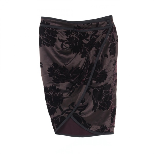 GUCCI wrap skirt 338 jupe 300624 Fabric Purple Black Used