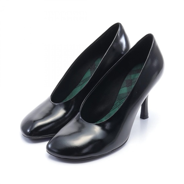 BURBERRY Baby pumps Heels 8080429 leather Black Used Women #37