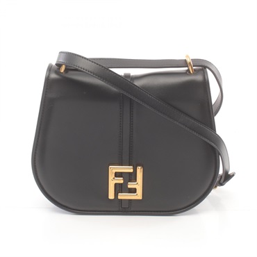 FENDI Cmon Medium Shoulder crossbody Bag 8BT366 leather Black Used