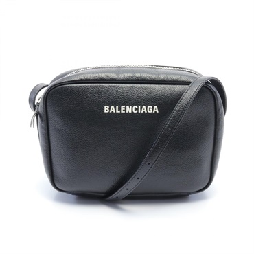 BALENCIAGA Everyday Medium Camera Shoulder crossbody Bag 679267 leather Black