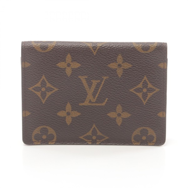 LOUIS VUITTON Porte 2 Cartes Vertical Card Case M60533 Monogram brown used LV