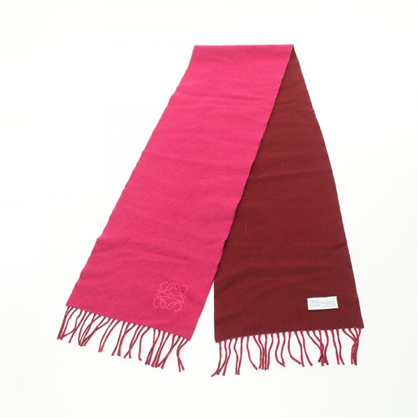 LOEWE anagram Scarf wool cashmere Pink Used Women