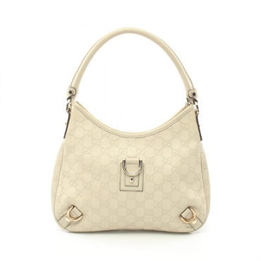 GUCCI Abby Guccissima Shoulder Bag 130738 leather White Used Women GHW