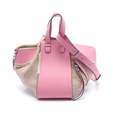 LOEWE Hammock Small Shoulder Hand bag 309.62RS35 Fabric leather Pink Used Women