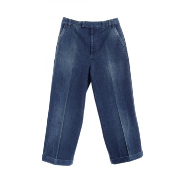 GUCCI Denim pants Jeans 625114 cotton Navy Used Women #42