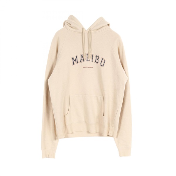 SAINT LAURENT PARIS Malibu Hoodie 603281 cotton Beige Used mens #L