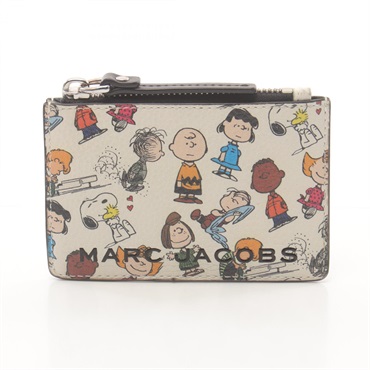 MARC JACOBS PEANUTS coin purse wallet  M0016572 leather Beige Used Women