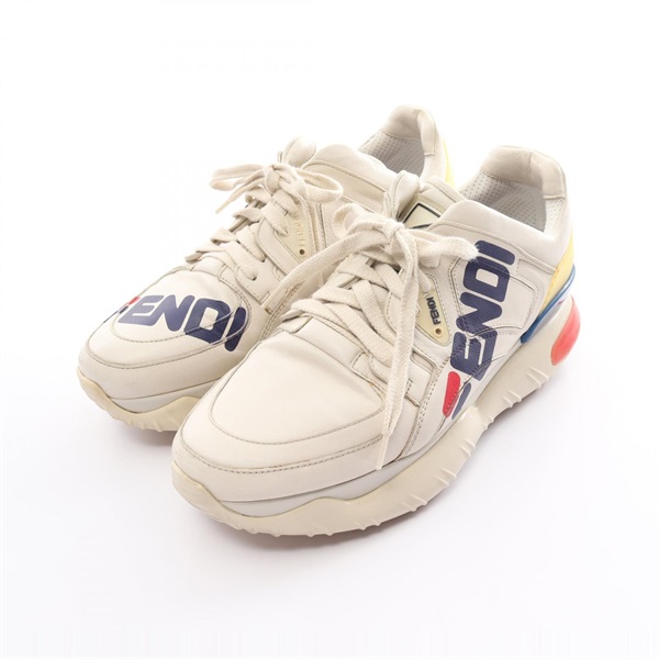 FENDI x FILA Fendimania Dad sneakers 7E1199 leather White Used mens size 6