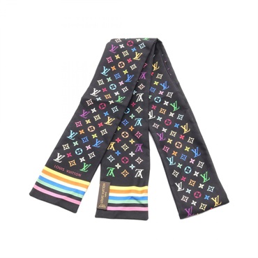 LOUIS VUITTON Bandeau Scarf Monogram Multi Scarf M71992 silk Black Used Women LV
