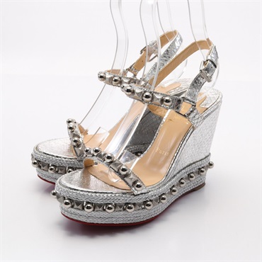 Christian Louboutin CATACONICO 120 Sandals shoes #38 1170212 leather Silver Used