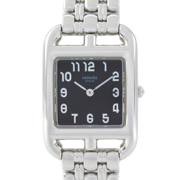 HERMES Cape Cod Wrist Watch CC1.210 Quartz Stainless Steel Used Women