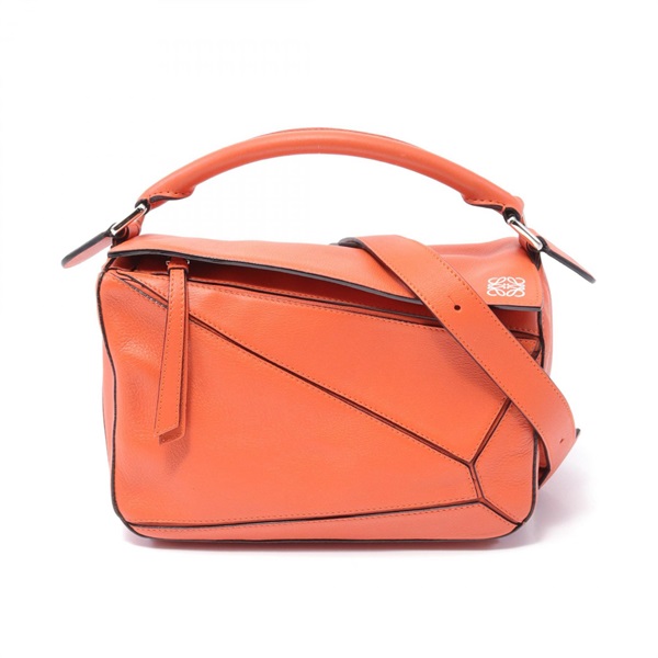 LOEWE PUZZLE BAG SMALL Hand shoulder crossbody bag 322.30.K79 leather Orange