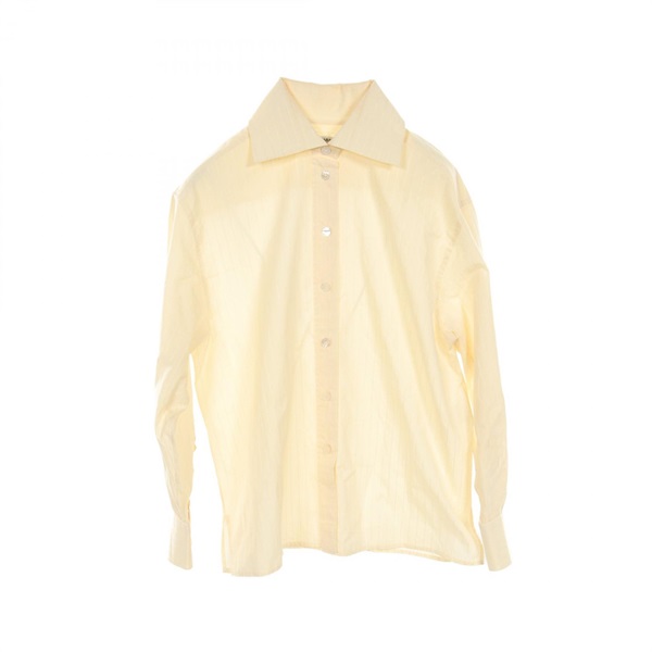 CHANEL CC Shirt cotton Yellow Used Women Coco