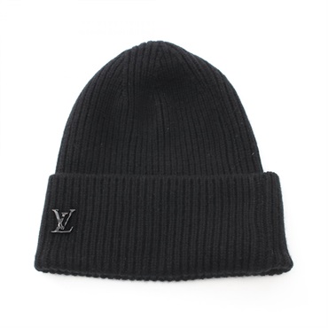 LOUIS VUITTON Beanie LV Ahead 1.1 bonet cap MP3246 cashmere Black Used 49cm