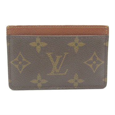 LOUIS VUITTON Porte Cartes Simple Card holder M61733 Monogram canvas Used unisex