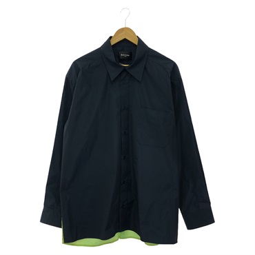 BOTTER Back Switching Shirt Navy Lime polyester Navy Used Women size 46