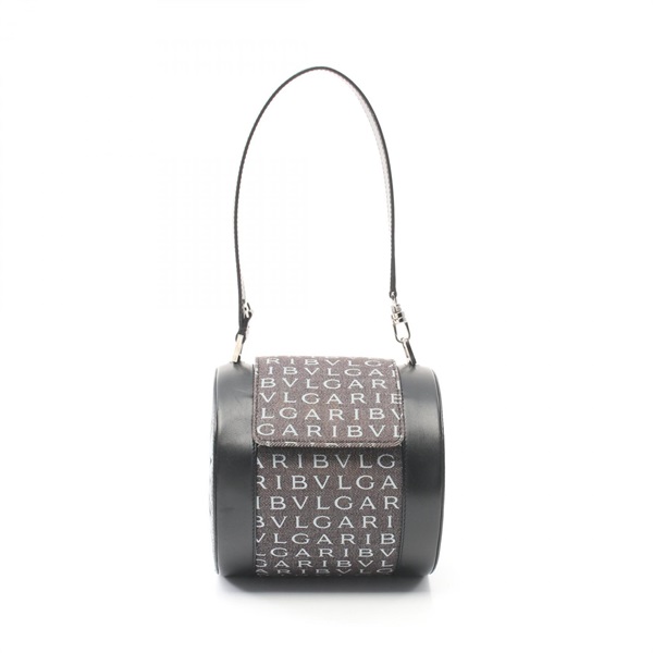 BVLGARI B-ZERO1 Hand shoulder bag canvas leather Black White Used