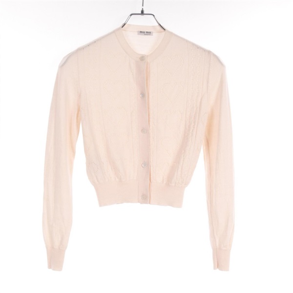 Miu Miu short cardigan #36 MMF030 wool Pink Used