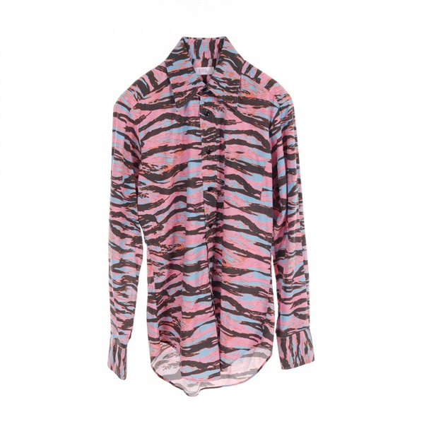 ERL Long sleeve shirt cotton Pink Black Blue Used mens size S
