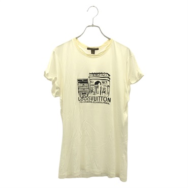 LOUIS VUITTON T-shirt Short sleeve Rayon White Used Women tops size M