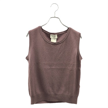 CHANEL knitwear Vest cashmere Purple Used Women size 44