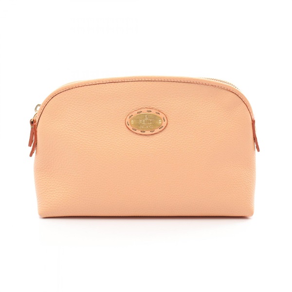 FENDI Selleria Pouch mini bag 8N0071 leather Pink Used Women