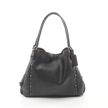 COACH Edy Tote Hand Bag 22794 leather Black Used Women