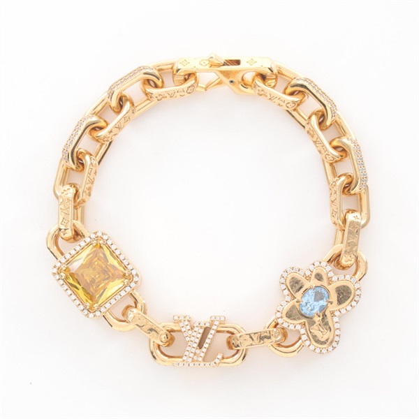 LOUIS VUITTON Paradise Stone Bracelet M1594M Gold Plated Used Women LV
