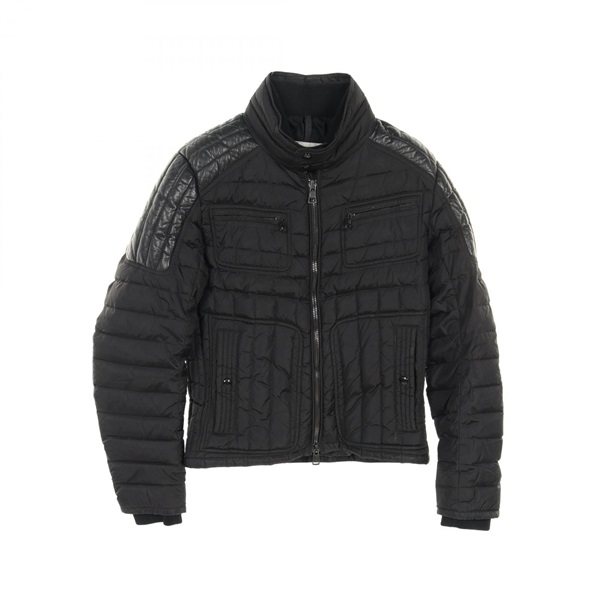 MONCLER BAHR Down jacket #2 41802 Nylon leather Black Used