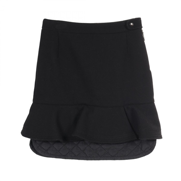 MONCLER GONNA skirt mini jupe #42 29608 wool Black Used