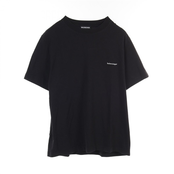 BALENCIAGA COPYRIGHT T-shirt short sleeves 556151 cotton Black Used