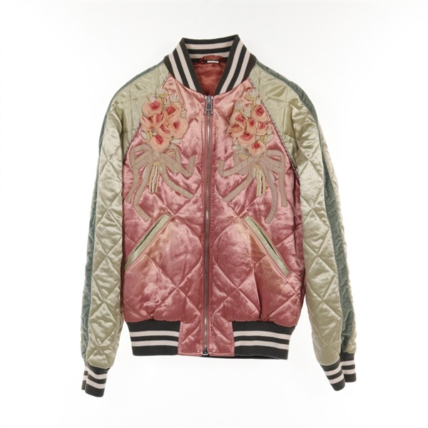 GUCCI Jacket Blouson 502739 acetate Pink Multicolor Used Women #36