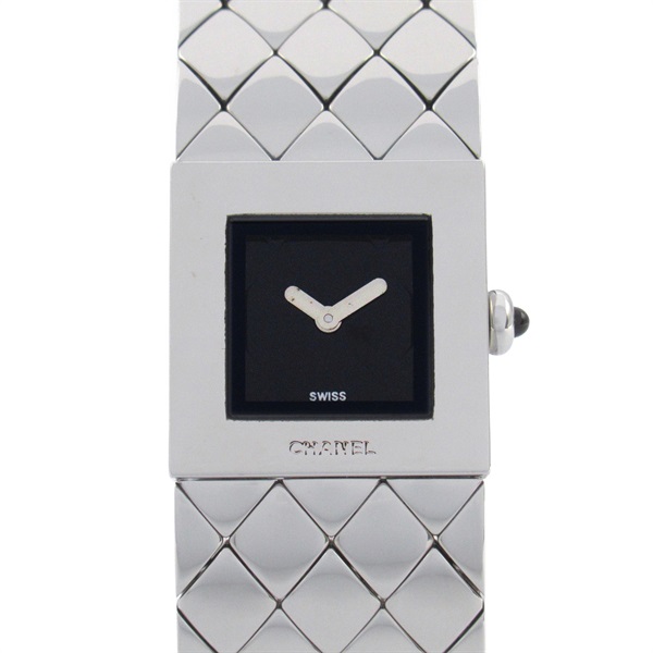 CHANEL Matelasse Wrist Watch H0009 Quartz Stainless Steel Used Women