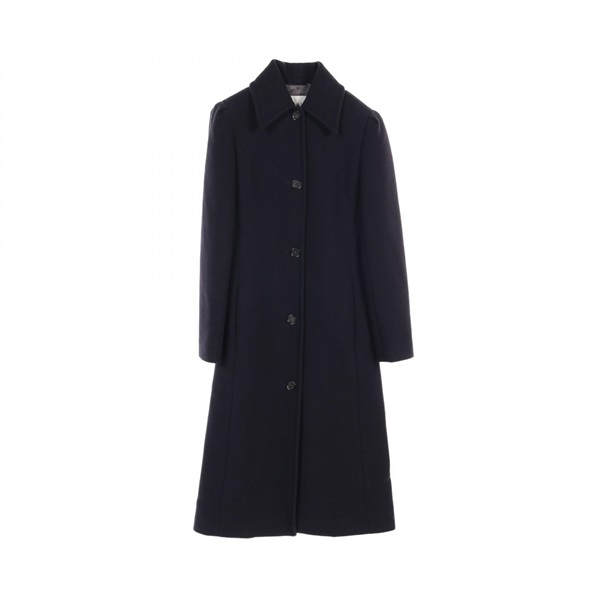 CELINE coat wool Navy Used Women #36