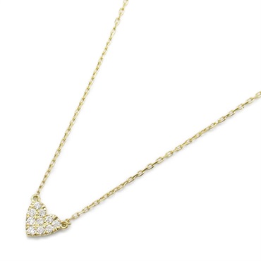 AHKAH Heart Pave Diamond Necklace 18KYG Yellow Gold Used pendant women
