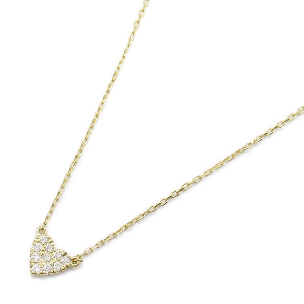 AHKAH Heart Pave Diamond Necklace 18KYG Yellow Gold Used pendant women