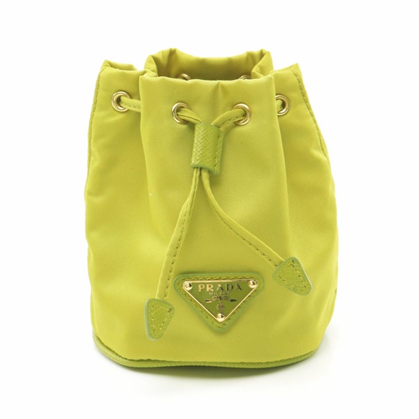 PRADA Re-Nylon Pouch 1TT202 Nylon Green Used Women