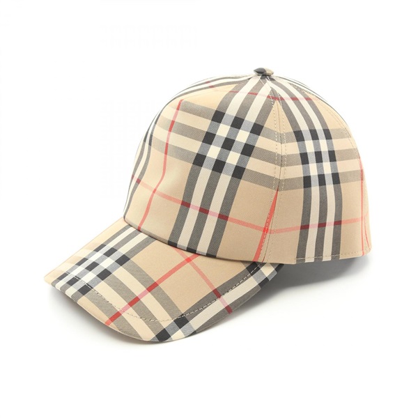 BURBERRY Vintage check cap 8026929 canvas Beige Multicolor Used unisex #57 #63