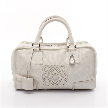 LOEWE Amazona 28 Handbag 311.35.001 leather White Used Women