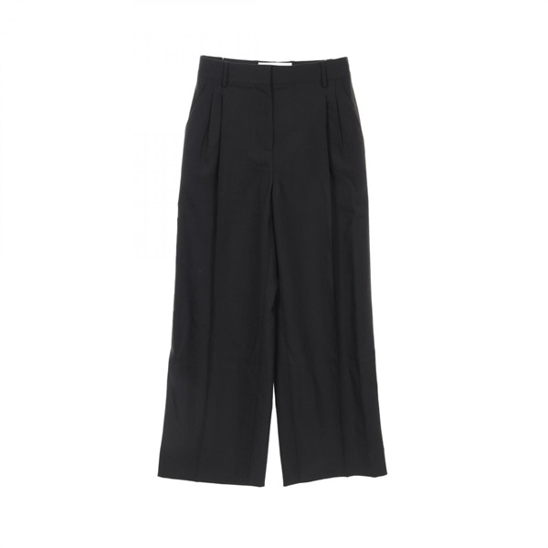 LOEWE wide Pants pantalon #34 Q825331X08 wool Black