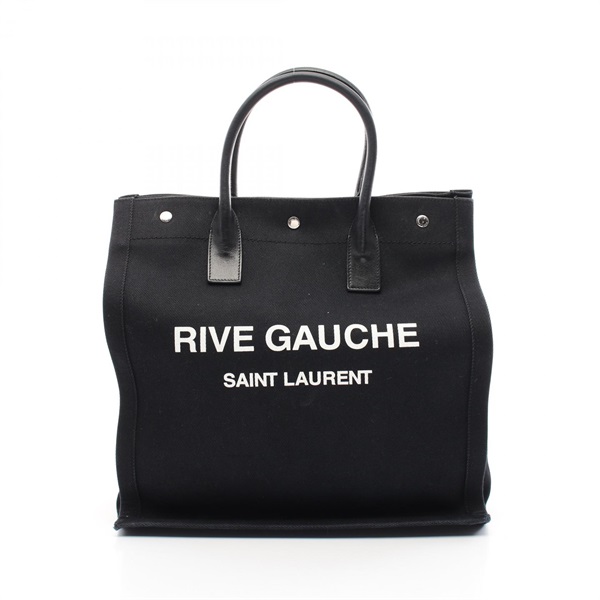 SAINT LAURENT PARIS RIVE GAUCHE Tote Bag 631682 canvas leather Black Used Women
