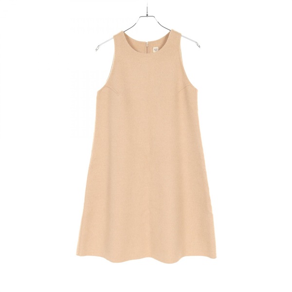 HERMES Dress sleeveless #38 Camel Beige Used