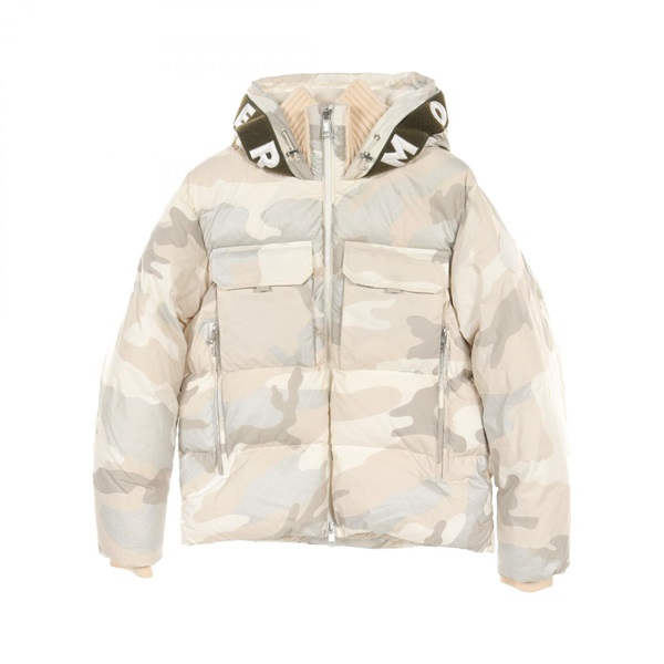 MONCLER GRANERO Down jacket hoodie #2 1A59000 cotton White camouflage Used