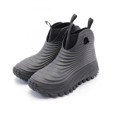 MONCLER ACQUA HIGH Rain short Boots #37 shoes rubber Black Used