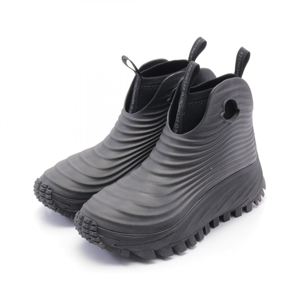 MONCLER ACQUA HIGH Rain short Boots #37 shoes rubber Black Used