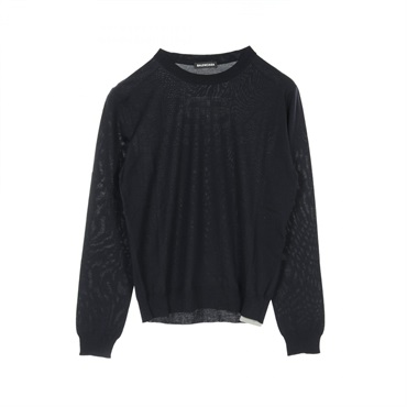 BALENCIAGA knitwear XS size sweater 583117 wool Navy Used